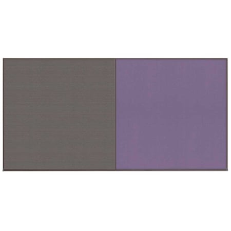 United Visual Products Enclosed Corkboard, 1 Door, 72"x36", 4" Fra UV3411-BLACK-AMETHY